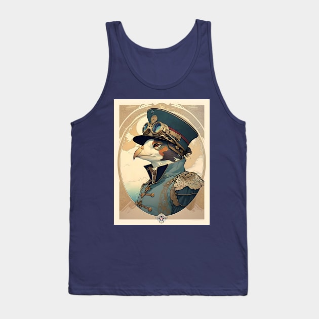 Anthropomorphic Victorian Puffin Pilot Tank Top by entwithanaxe